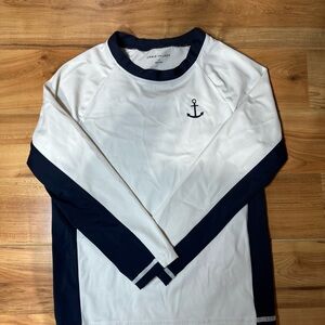 Janie and Jack White and Navy Shirt